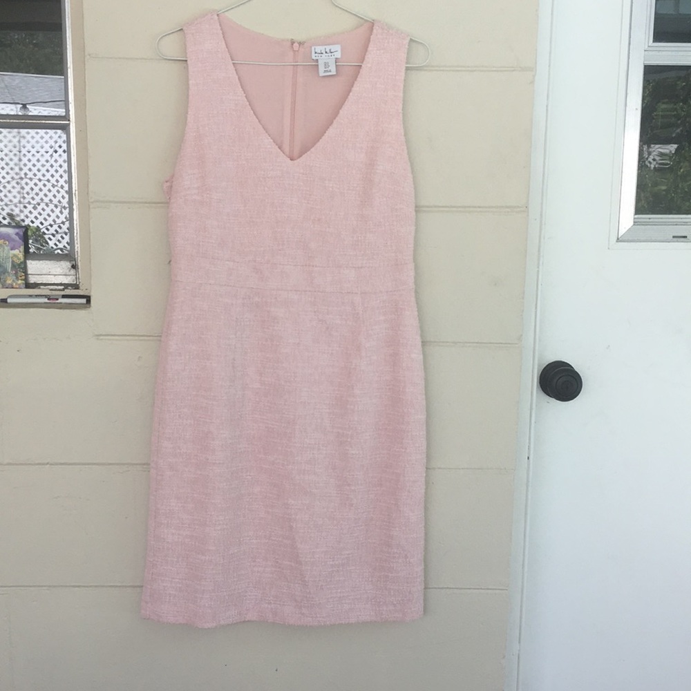 Nicole Miller pink Tweed Pencil Dress